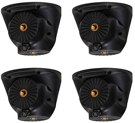 4 x Tischbein-Drehbeschlag CURLY Ø 115 mm x 85 mm (M10 x 20 mm) schwarz klappbar durch Drehung Tischbeschläge Tischfußverbinder von SO-TECH®