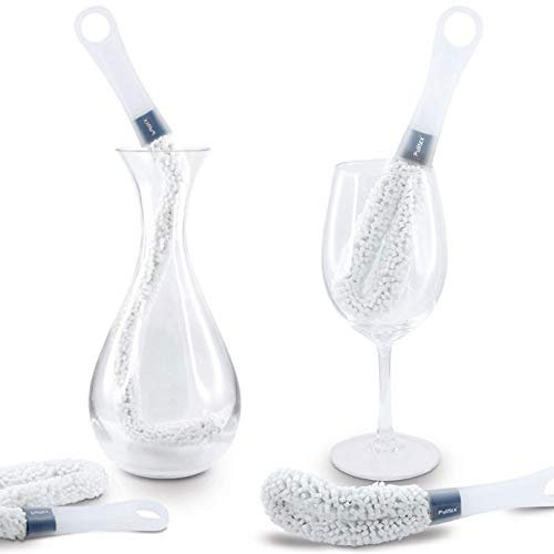 Pulltex Wine Decanter & Glass Cleaning Brush - Set of 2 Brushes