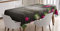ABAKUHAUS Weihnachten Tischdecke, Rustikale Bälle Branch, Für den Inn und Outdoor Bereich geeignet Waschbar Druck Klar Kein Verblassen, 140 x 170 cm, Braun Rosa