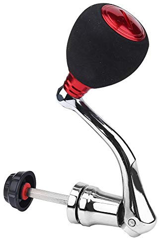 Keenso Angelrolle Griff, Angelrolle Metall Kipphebel Eva Griffknopf Angelrolle Kipphebel Griff für Angelrolle (L-rot für 4000 und 5000 & 6000) Angelräder und Wartungswerkzeuge