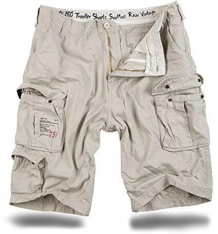 Trooper Cargo Shorts Lightning Edition - Old-White 4XL
