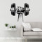 Hantel Wandtattoo Fitnessstudio Fitness Center Bodybuilding Home Schlafzimmer Dekoration Vinyl Wandaufkleber Starke Wandkunst Abnehmbar 61X57Cm