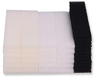 INGVIEE Compatibile Pacchetto Valore per Fluval U3 Filtro (12x Spugna, 12x Spugna Carbone Attivo, 12x Cuscinetto in Poliestere)