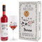 Herz & Heim® Lustiges Party-Geburtstagsgeschenk mit Lieblingswein und bedrucktem Leonardo Weinglas in Geschenkverpackung Rosé, Lass die Kuh fliegen!