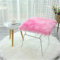 SWECOMZE Sitzkissen,Faux Lammfell Schaffell Sitzauflage Longhair Fell Optik Nachahmung Wolle Sofa Matte Lammfellimitat Teppich (Rosa,40 * 40cm)
