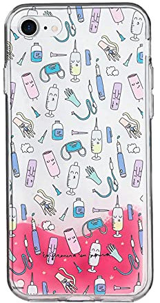 Enfermera en Apuros by Wondee Funda para telefono movil 7, telefono movil 8 y telefono movil SE, Carcasa Protectora Antigolpes TPU Suave Flexible