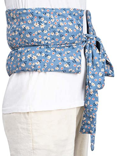 Weizenkissen für Mikrowelle, 100% Baumwolle Wärmekissen aus Pique Stoff, getrennte Kammern - Weizenkissen zum Umbinden 65x23cm