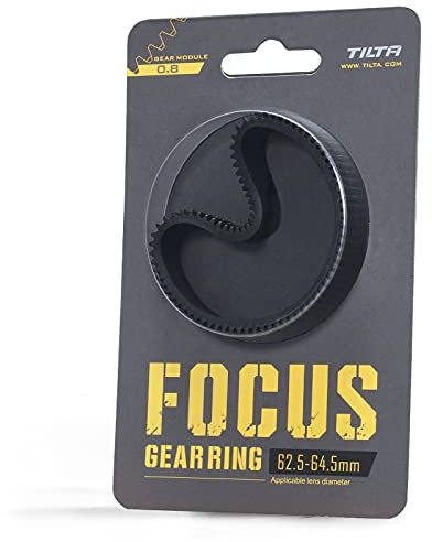 TILTA Seamless Lens Focus Gear Ring φ62,5-64,5 mm für Tilta Mini Follow Focus Nucleus Nano DSLR Camera, 360 ° Drehfokus Gear Video Kamera Objektiv Zubehör TA-FGR-6264