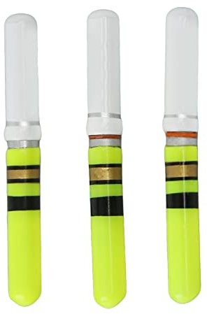 SPYMINNPOO 3 Stücke Leuchtstäbe Angeln,LED Licht Stick Zylindrische Fischen Licht Nacht Angeln Schwimmer Rücklicht Stick Leuchtende Schwimmer Schwanz Werkzeuge(Grün)