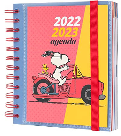 Grupo Erik Schulplaner 2022 2023, Snoopy Schulkalender 2022 2023, Schülerkalender, Studentenkalender, Terminkalender 14x16 cm, ein Tagesplaner für ein erfolgreiches Schuljahr