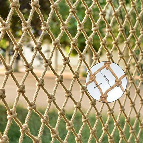 KACQIYT Kletternetz Kinder Schutznetz Treppe Balkon Fallschutznetz Spielplatz Sicherheitsnetz Hindernisschutz Gartenzaunnetz Dekoratives Hanfseilnetz Indoor und Outdoor