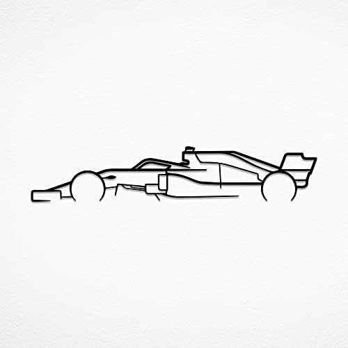 Decoration murale Ferrari Formula 1, marchandise F1, décorations voiture, accessoires de voiture, deco murale en métal, cadeaux pour homme voiture de course F1 pour décoration de chambre (7x35cm)