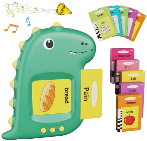 Cartes éducatives pour Enfants de 3-6 Ans [224 Mots], Electight Cartes Flash Parlantes, Machine à Cartes pour l'apprentissage Précoce, Jouets Préscolaires, Cadeaux d'anniversaire (Français)