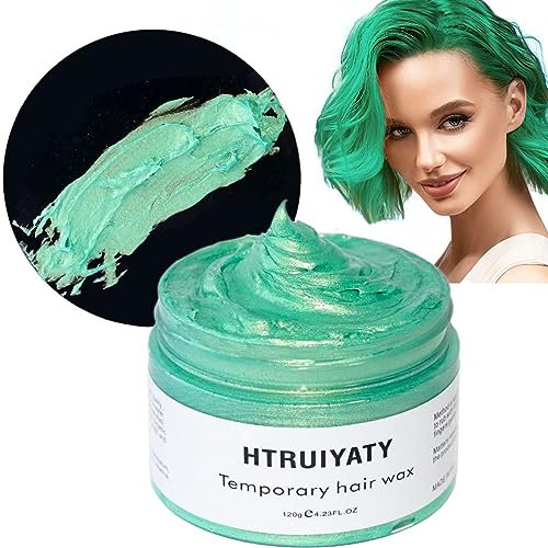 Verde Cera de Color para el Pelo,Temporal Tinte para Cabello para Hombres y Mujeres Natural LavableSpray Color Pelo para Niños Fiesta Cosplay Halloween