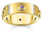 THOMAS SABO 2 Ring mit kosmischen Symbolen und bunten Steinen vergoldet 750 Gelbgold Vergoldung, 925 Sterlingsilber TR2439-995-7