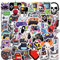 Gamepad Aufkleber 50 Stück Vinyl Funny Video Spiel Sticker für Laptop Wasserflasche Skateboard Gepäck Fahrrad Auto Computer, Wasserdicht Coole Joystick Aufkleber für Teenager Erwachsene Kinder