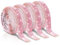 Telooco 4 Rollen Selbstklebendes Strassband Strasssteine Selbstklebend Glitzer Kristall Glitzerband Aufkleber Verpackungsrollen für DIY Handwerk Kleidung Spiegel (4 Reihen à 1 Yard, Rosa)