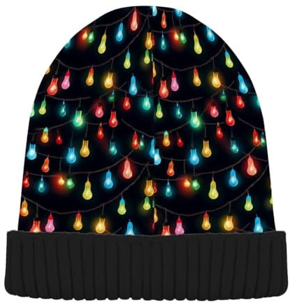 Mnsruu Christmas Xmas Beanie Hat Winter Warm Knit Hats Cap for Men and Women Multicolor, mehrfarbig, M