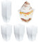 Relaxdays Coupes à dessert, lot de 50, verrines réutilisables, pour tiramisu, pudding, etc., plastique, transparentes