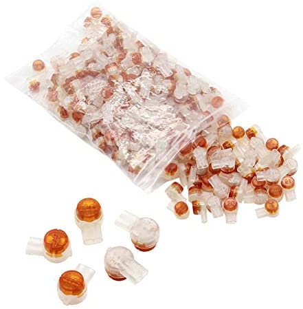 Lisher 200 Stück Verbindungsklemmen K2 Anschluss Klemme Wasserdicht Kabel Telefonkabel