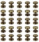 PATIKIL 50 Sets Chicago Screws, 8mm L Chicago Screw Slotted Binding Post Screw Bolts Rivets Brass Fasteners Connectors for Leather Belt Scrapbook Photo Albums, Bronze