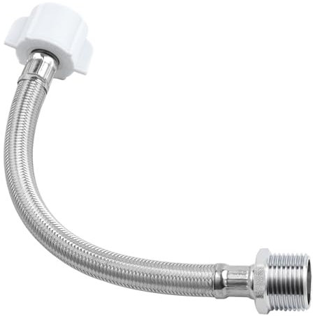 THU9090R 8 Extension Hose Compatible with TOTO C110/E200/S300/S400 Wash Lets, 7/8 Male Connects to Bidet T Adapter / Diaper Sprayer - 7/8 Female Connector Ball Valve Tube of the