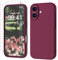 GOODVISH 3 in 1 Silicone Cover per iPhone 16 6.1, Custodia con 2 Pellicola Vetro Temperato [Protezione Fotocamera] 360° Protezione Anticaduta Case per Cellulare Antiurto Resistente, Vino Rosso