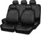 SAXCXCS Autositzbezüge passend für Citroen C3 C2 C3 XR C4 Cactus C4 Picasso C5 C6 DS3 DS4 DS5 Sitzbezug-Sets Allwetter Sitzkissen Protektoren Zubehör Wasserdicht Bequem Sitzbezüge,A/Black