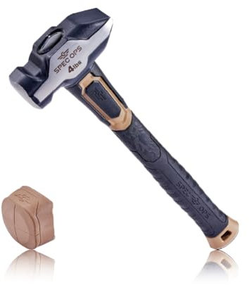 Spec Ops Tools Schmiedehammer, 1,8 kg Vorschlaghammer mit abnehmbarer weicher Schlägelkappe und stoßabsorbierendem und vibrationsdämpfendem Griff aus zwei Materialien, 3% an Veteranen gespendet,