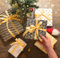Ulikey Geschenkpapier Set 5 Rollen, 43cm x 3m Geschenkpapier mit Band, Geschenkpapier Geburtstag Schwarz Gold, Heißprägung, 5 Verschiedene Muster Geschenkpapier Rollen für Weihnachten Valentinstag