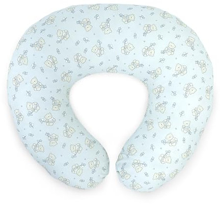 baby idea Babysanity Cuscino Allattamento Kikka Gravidanza Neonato XXL con Federa Esterna 100% Cotone Alta Qualità Sfoderabile per le Future Mamme Pratica Borsa Viaggio Made In Italy (Orsetto)