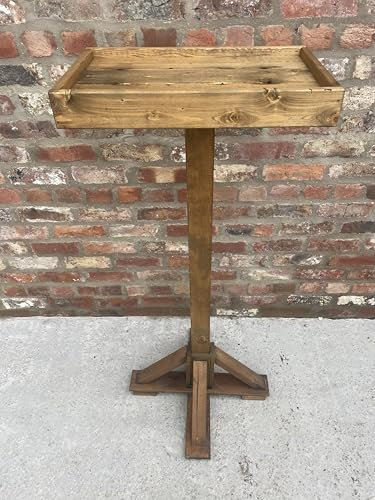 Wild Bird Table Outdoor Wooden Bird Feeder Large Platform Open Top Free Standing