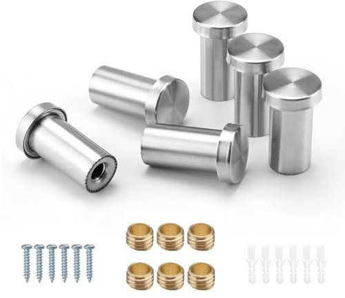Ganci Accappatoio Bagno in Acciaio Inox,6 PCS Appendi Accappatoio Bagno Ganci in Acciaio Inox Fissaggio a Muro Gancio Appendiabiti per Cappotto Accappatoio Asciugamano Cappello Ombrello