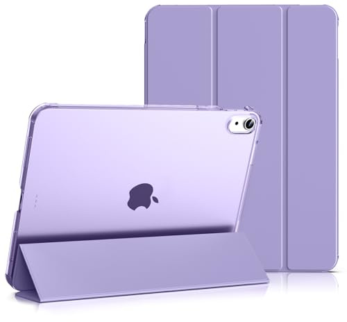 Lsmmpoba Hülle für iPad (A16) 11. Generation 2025 11 Zoll, iPad 10. Generation 2022 10,9 Zoll, Schlanke Stand Folio Schutzhülle mit Hart PC Transparent Rückseite, Auto Schlafen/Wachen -Lila