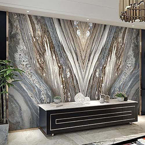HongYouQi 3D Moderne Murale Chambre À Coucher Décoration Marbre Motif Paysage Créatif Salon Canapé Tv Papier Peint Autocollants Muraux-250Cm×170Cm
