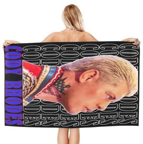 AIPANTYLOY Cody Wrestler Stars Duschtuch Outdoor Strandtuch Superfeinstes Mikrofaser-Absaug-Duschtuch 80 x130 cm