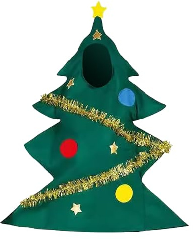 PINTUTU Costume per Albero di Natale per Adulti Regalo Costume da Albero per Adulti Natale Vestito per Albero di Natale Costume Albero di Natale Donna - Vestito Natalizio Adulto per Feste Natalizi