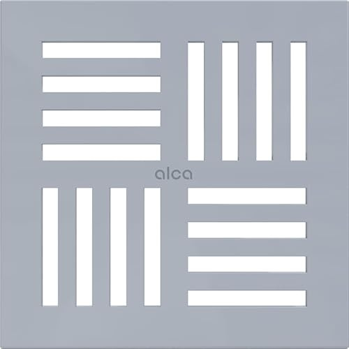 AlcaDrain Design Rost 143×143 mm Grau für Bodenablauf