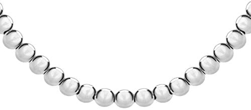 Tuscany Silver Women's Sterling Silver 6mm Ball Necklace of 43cm/17