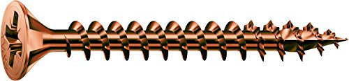 SPAX Universalschraube, 3,5 x 25 mm, 1000 Stück, Kreuzschlitz Z2, Senkkopf, Teilgewinde, 4CUT, Brüniert C1A, 1081140350255