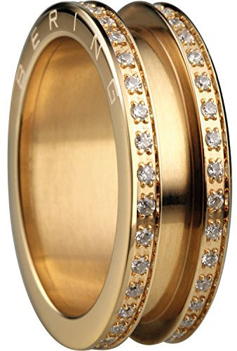 Bering Damen-Ring arctic symphony Außenring Edelstahl teilvergoldet Zirkonia weiß Gr. 56 (17.8) - 523-27-83