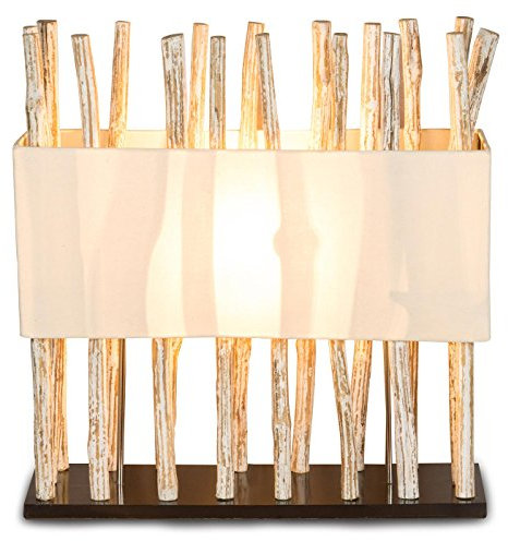 levandeo Lampe Tischlampe/Tischleuchte aus recyceltem Holz - Design Holzlampe Treibholz 50x17cm 54cm hoch - Jede Lampe EIN Unikat naturbelassenes Massivholz