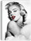 Monroe roten Lippen – Modernes Bild auf Leinwand fertig gerahmt 50 x 70 cm Karo Moderne Möbel Haus Küche Szene Film Cinema Foto weiß schwarz Folie Akteure Wall Art Lieferungen Marilyn