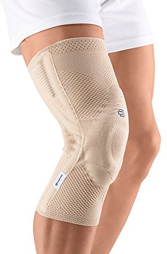 BAUERFEIND Vendaje de Rodilla, GenuTrain P 3,Beige,Izquierdo, Talla 4