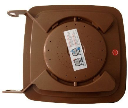 Biologic Bio-Filterdeckel für 120/140 Liter Biotonne/Mülltonne - Madendeckel mit Lift-Mechanismus und robustem Kunststoffmaterial in Braun