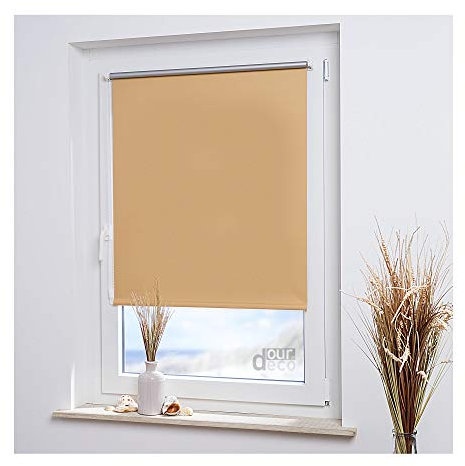 ourdeco Mini-Rollo mit Thermobeschichtung / 045 x 150 apricot/lichtundurchlässig, verdunkelnd