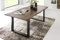 SalesFever Esszimmer-Tisch 120x80 cm | Akazie | echte Baumkante | nussbaum-farbig | schwarzes U-Gestell aus Metall | Massiv-Holz