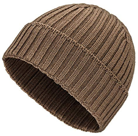 Weiche Damen & Herren Alpaka Mütze aus 100% Alpaka Wolle in 10 Farben - Hochwertige Winter Strickmütze/Beanie Wollmütze von HansaFarm, Cappuccino - NFA03, Einheitsgröße