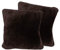 2er Pack Kuschelkissen Premium Cashmere Feeling Kissen 50x50 cm Flauschiges Sofakissen (Schokobraun)