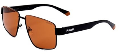 Polaroid Pld 6121/s 8LZ/HE BLACK ORANGE Sunglasses Unisex Steel, Standard, 58